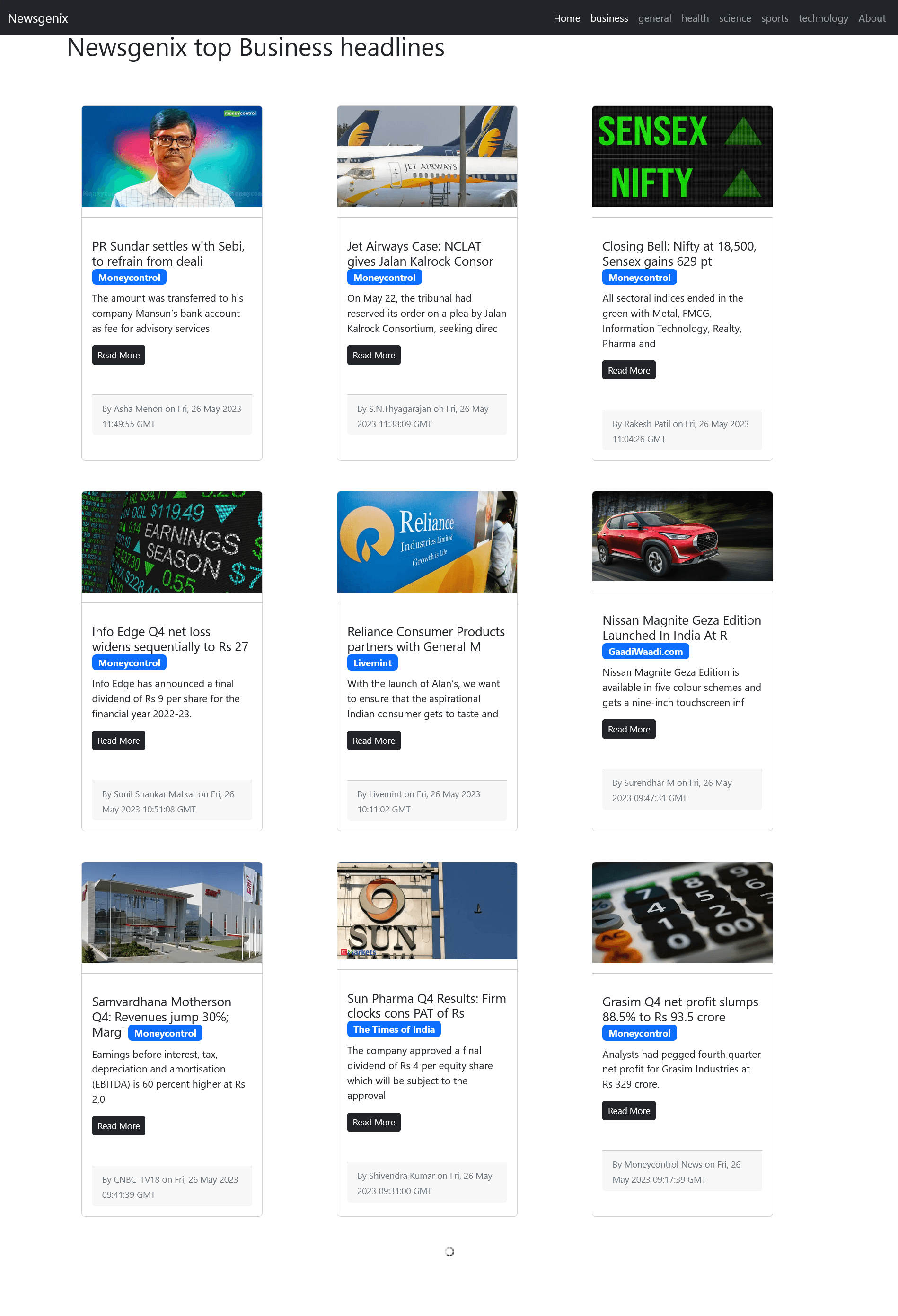 Newsgenix screenshot