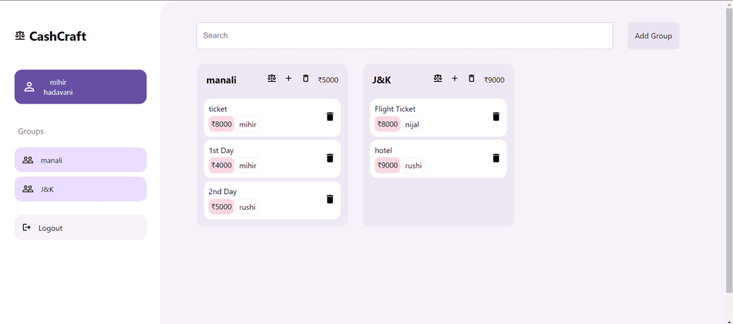 CashCraft screenshot