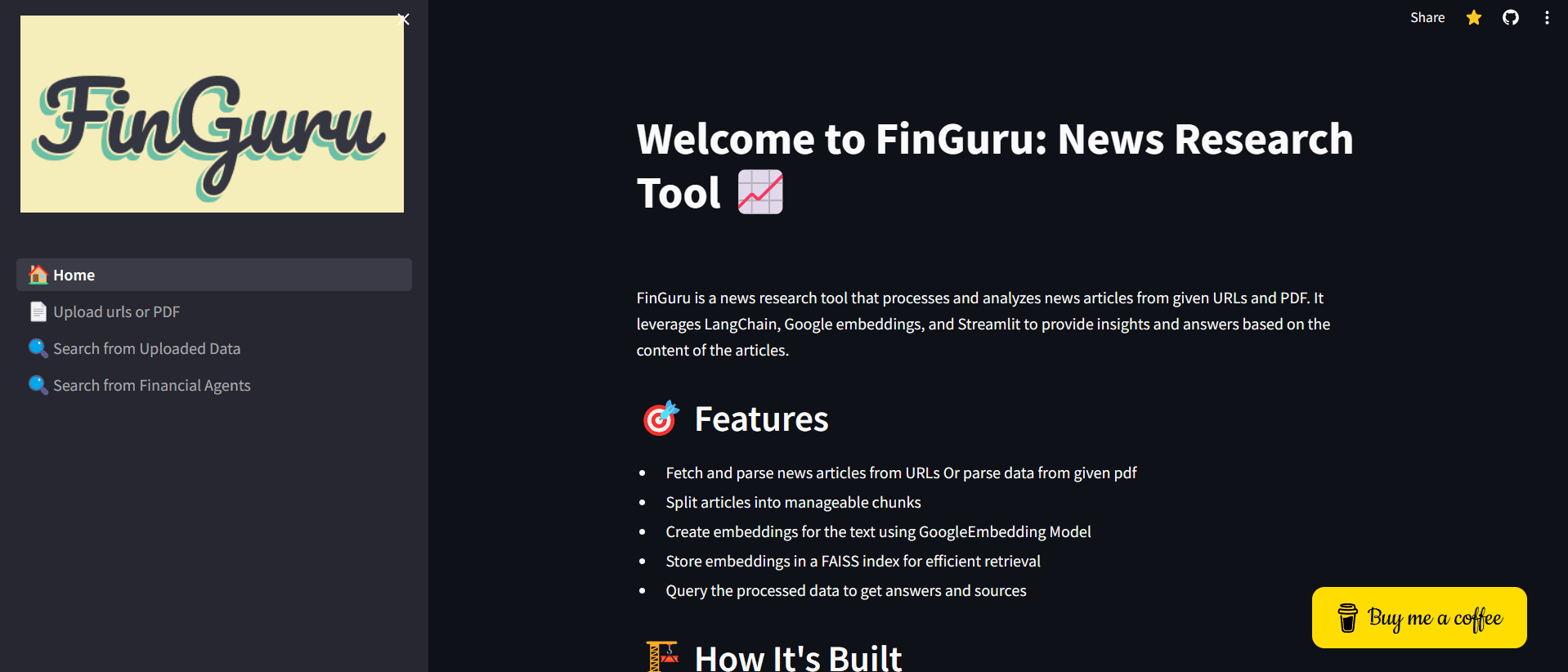 FinGuru: News Research Tool screenshot